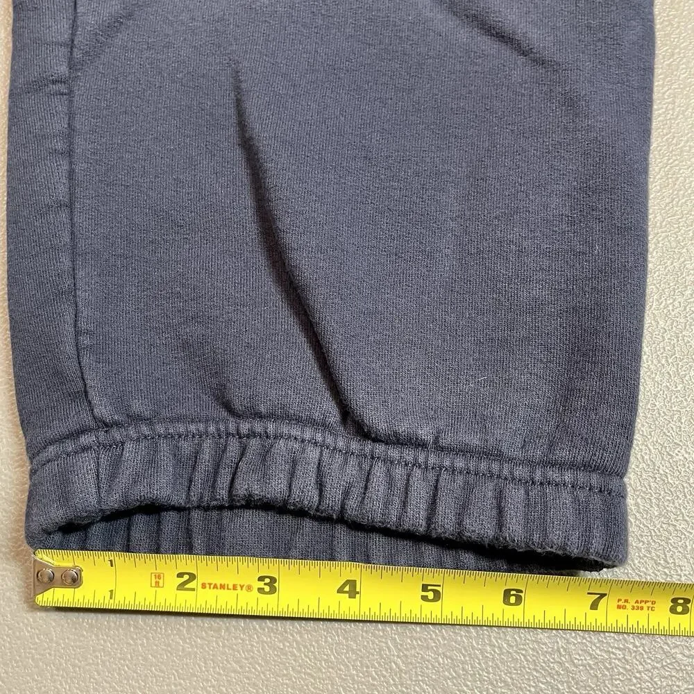 LL Bean Fleece Sweatpants Joggers Size XL Zipper Fly Pocket Blue Athletic 508146